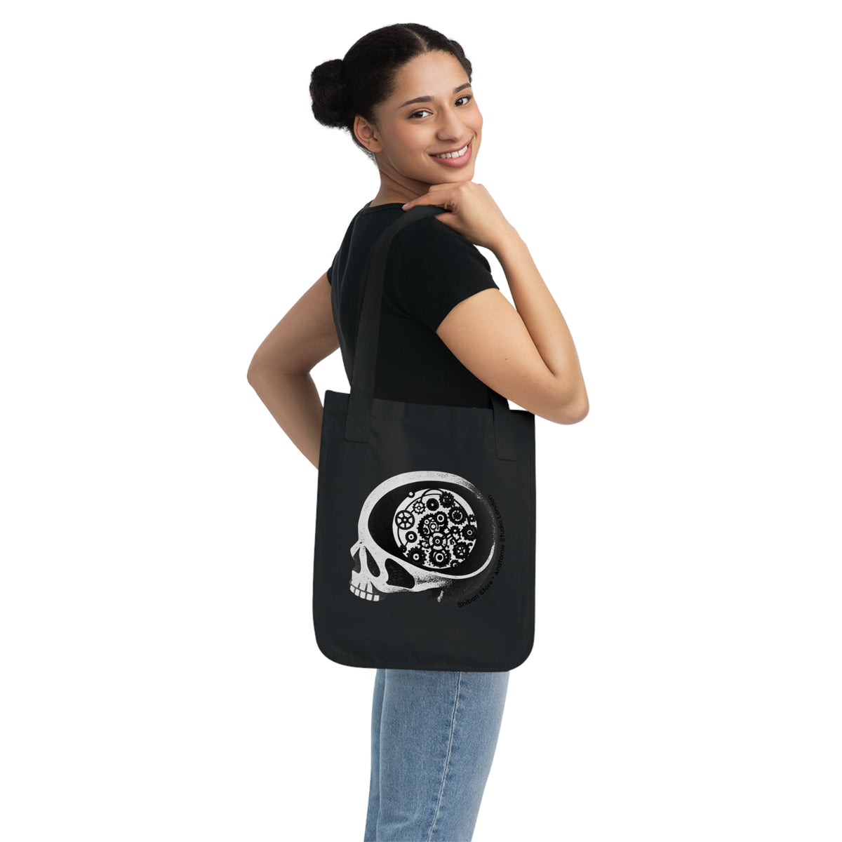 Official Shibari Store x Anatomie Studio Skull Logo - Canvas Eco Tote Bag
