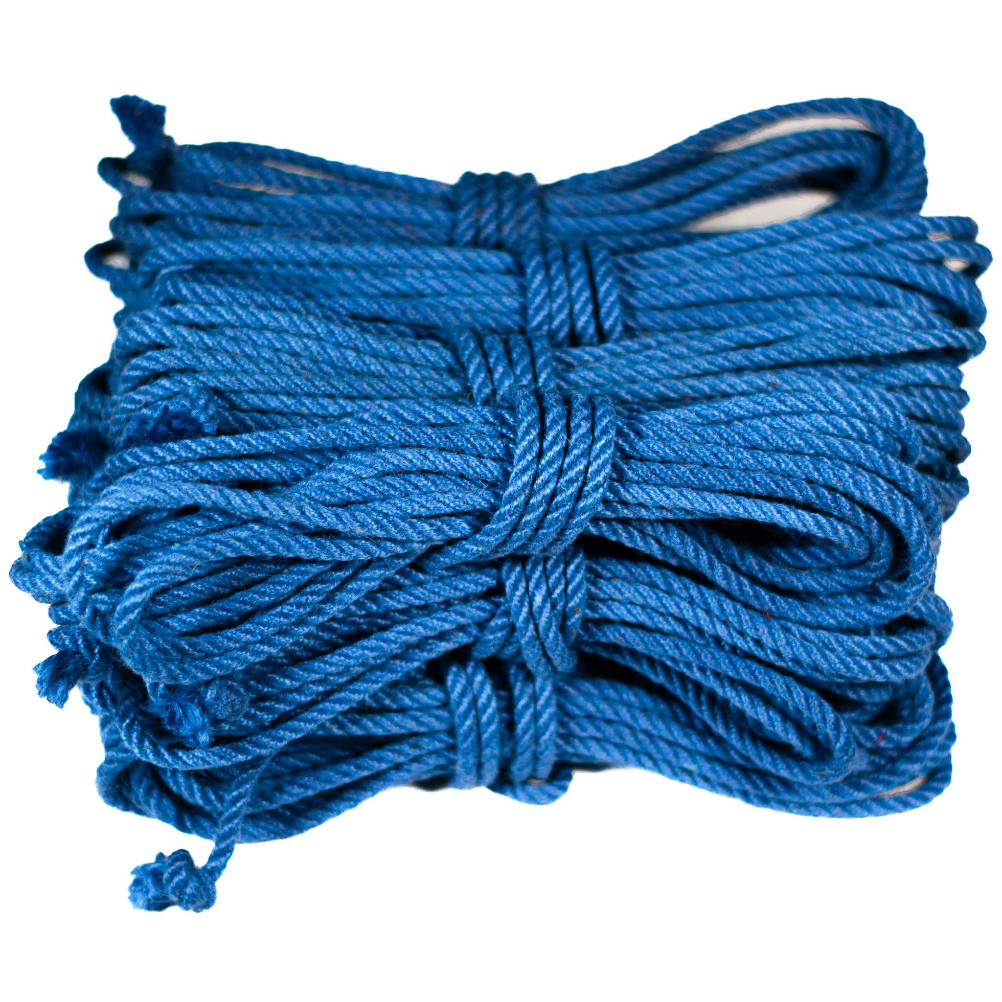 Blue jute rope · 5mm double-ply (treated)
