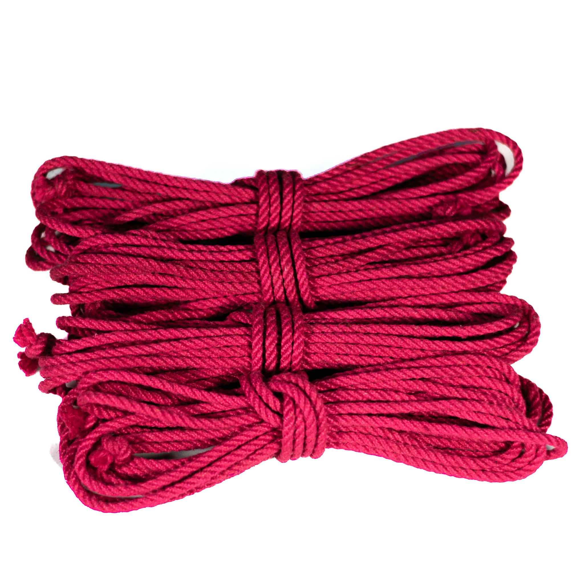 Pink jute rope · 5mm double-ply (treated)